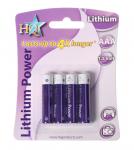 Batterij AAA, 4 stuks, Lithium