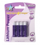 Batterij AAA, 4 stuks, Lithium
